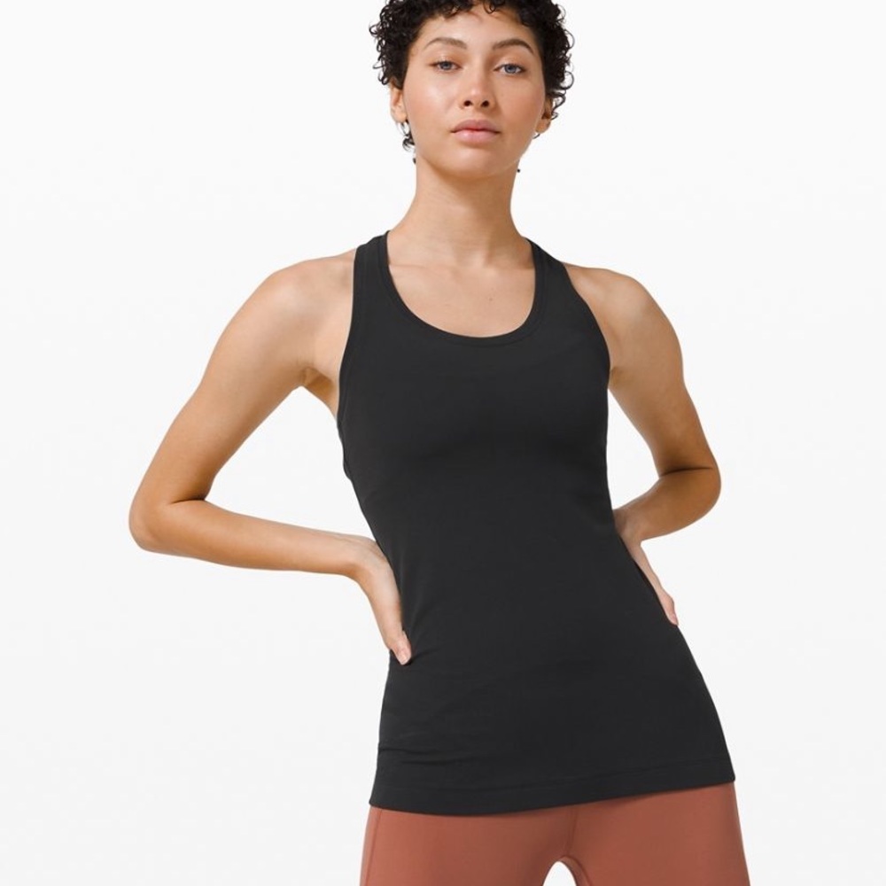 Lululemon cool racer back tank top black nulu